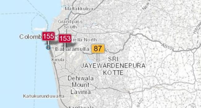 Air Quality in Colombo at unhealthy levels